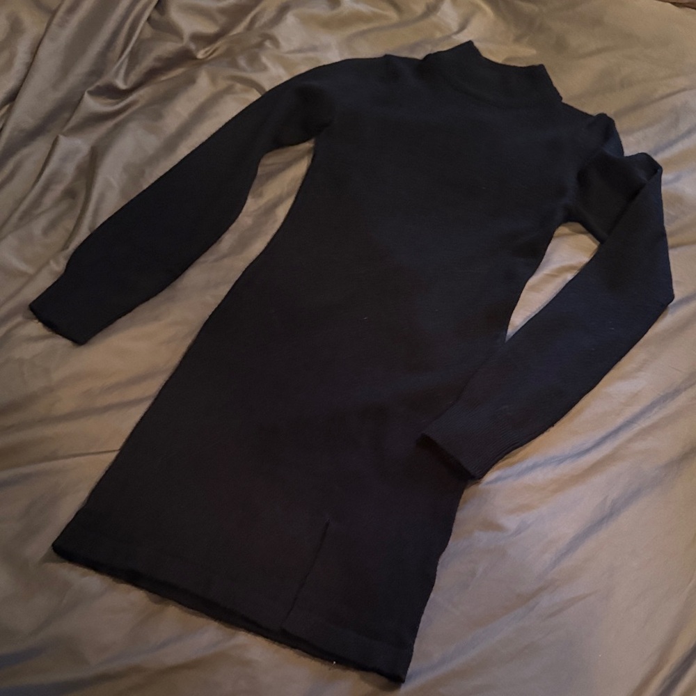 Forever 21 Black Turtleneck Sweater Dress